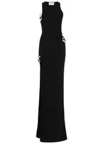 Coperni Emoji Embellished Stretch-jersey Gown - Black - M (UK 12 / M) M (UK 12 / M)