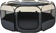 Anko Foldable & Portable Extra Large Dog Play Pen - Beige Zipper