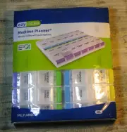 Ezy Dose Medtime Planner Weekly 4 x7 Day with Push Buttons 2XL 67583 easy-to-use