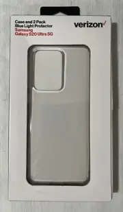 Verizon Case and 2 Blue Light Screen Protectors for Samsung Galaxy S20 Ultra 5G
