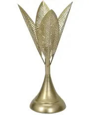 [Willow & Silk] Golden Leaves Taper Candle holder 40cm in Gold