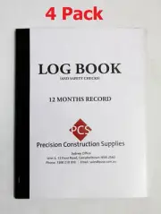 Concrete Pump Logbook Pack of 4