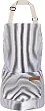 Giantree Kids Girl Boy Apron, Adjustable Striped Children's Apron, Garden Apron with 2 Pockets, Kitchen Apron 4-10 Years for Boys and Girls Cooking, Painting or Making