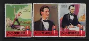 Wendell Willkie 1940 political campaign poster stamps x 4. Lincoln motif (a3420