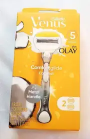 NEW Gillette Venus Comfortglide Coconut Olay Women's Razor & 2 Cartridges
