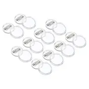 0.98inch Acrylic Button Pin Badge,10 Set Round Pin Blank Buttons Badge Kit