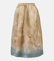 [Dries Van Noten] Dries Van Noten Printed high-rise midi skirt AU 10 multicoloured