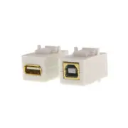 2x USB Keystone Connectors Plugs USB A to USB B for Crest Custom Wall Plates