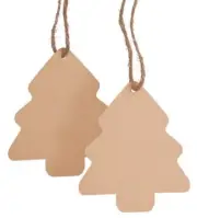10 KRAFT CHRISTMAS TREE Swing Cards Tags & jute string bow gifts cards hamper