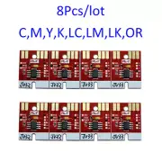 8Pcs Chip Permanent for Mimaki JV33 CJV30 SS21 Cartridge C/M/Y/K/LC/LM/LK/OR