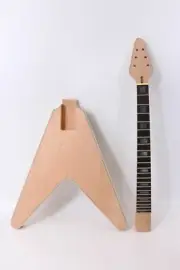 1set Electric Guitar Kit Mahogany Guitar Neck Body Binding Rosewood Fretboard