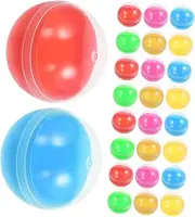 WHAMVOX 50pcs Round Fillable Balls Vending Machine Party Favor Stuffers Diy Craft Toys