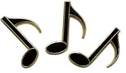 [Novel Merk] Music Note Lapel Pin, Hat Pin & Tie Tack Set - Clutch Back