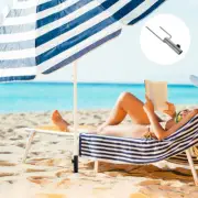 Beach Umbrella Pole Sunshade Anchor Sand Forks Travel Outdoor Stand