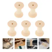 5pcs Wooden Wire Storage Spool Ribbon Spool Wooden Spools Of Thread