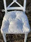 Off white trapezoid cushion for chair Seat pad with ties for chair patio cushion