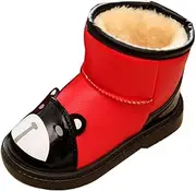 [Gaorui] Boys' Hot Cute Cartoon Snow Ankle Boots Waterproof Fur Warm Shoes