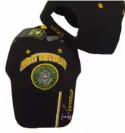 UNITED STATES ARMY VETERAN BLACK BASEBALL STYLE EMBROIDERED HAT us usa cap A78