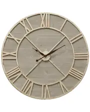 StyleCraft Antique Ivory and Driftwood Wall Clock