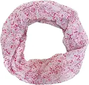 [Jeamis] Flower Silk Loop Colour Gradient Spring Round Scarf Unisex Summer Autumn Lightweight Scarf Stole Silk Flower Chamomile