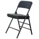 [特價]【頂堅】厚型沙發(皮革椅座)高背折疊餐椅/工作洽談椅/摺疊會議椅-2入黑色