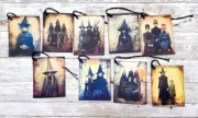 9-Halloween-Ephemera-Witch-Junk Journal-Linen Cardstock-Hang-Tags