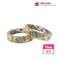 在飛比找momo購物網優惠-【HarVest】透明OPP膠帶 18mm*35M-16入(