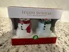 Holiday Snowfolk Snowmen Salt and Pepper Shakers Ceramic Publix Christmas NIB