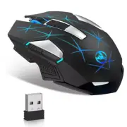Wireless USB Optical Mice Gaming Mouse 7 Color LED 600mAh Rechargeable For PC AU