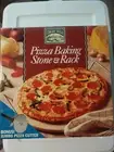 Italian Villa Pizza Baking Stone & Rack 12.5" OPENED BOX- Estate Find