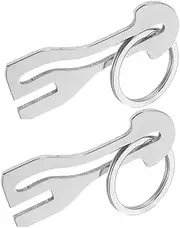 [HOODANCOS] 2Pcs Shopping Trolley Token Key Ring Keychain Pendant Sturdy Coin Key Chain Decoration for Easy Use and Wear