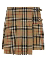 [Burberry] Burberry-Kilt Skirt Gonne Beige-Donna 10UK