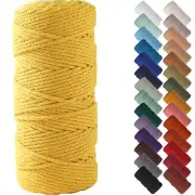 3mm x 109yards Yellowish Brown Macrame Cord Colored Macrame Rope Cotton Rope ...