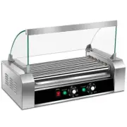 Costway Roller Grill Cooker Machine Stainless steel w/Cover (7 Roller Grill)