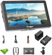 Portkeys HD7H with Sunshade+Battery+Charger Kit, 7" 1000nit Camera DSLR Field Monitor, 4K HDMI Input Video Monitor, with Top Shortcut Keys Suitable for DSLR Cameras