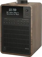 Revo Super Signal Deluxe DAB Table Radio with DAB/DAB+/FM Reception, Digital Alarm and Bluetooth Wireless Streaming - Walnut / Black