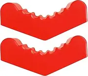 2PCS Jack Rubber Pads for Jack Stands, 6 Ton Frame Rail Pinch Welds Protector, V-Shape Heavy Duty Jack Pad Adapter, Anti-Slip Jack Pad for Lift Jack Stand Red