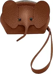 [Générique] elephant coin purse, small purse, credit card holder, ladies wallet, elephant wallet, PU leather wallet, small animal wallet, zipper wallet, port, Orange, Se référer au descriptif, Refer to