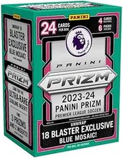 2023-24 Panini Prizm English Premier League EPL Soccer Hobby Blaster Box (Blue Mosaic Prizms)