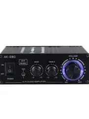 Mini Stereo Amplifier Digital Audio Power Amp for Home/Car 40W×2 Treble Bass