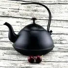 2L Tea Kettle Stovetop Whistling Steel Sturdy Teapot for Stovetop Black