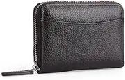 [SLEDEZ] Mens Cash Change Wallet Men's Zip Coin Organiser Sorting Coin Purse(Brown)