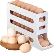 Egg Dispenserautomatic Rolling Egg Tray Organizer, Holds 28 Eggs Simultaneously,