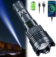 Rechargeable LED Flashlight 5200 High Lumens Handheld Tactical Waterproof