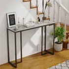 Sintered Stone Console Entry Table Shelf Sofa Side Marble Table Art Decor Table