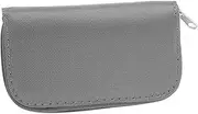 TEHAUX Memory Card Case Portable Storage Bag for and Cards Slot Organizer with Shock Function and External Buckle for Easy Carrying Durable Grey Design