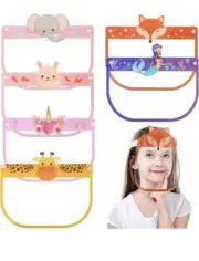 Cute Face Cover With Clear Visor Anti Sun UV/Dust/Splash/Spitting Reusable 6 pie