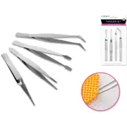 MultiCraft Beading Jewellery Tool: Tweezer Set-Assorted (4 Piece)