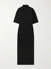 [Jean Paul Gaultier] Jean Paul Gaultier - Printed Cotton-blend Jersey Maxi Dress - Black - xx small xx small Black