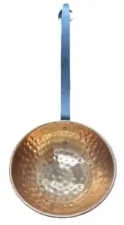 Ladle Copper Cup Spoon Large Water Scoop Hammered Bowl Wrought Iron Handle BBQ